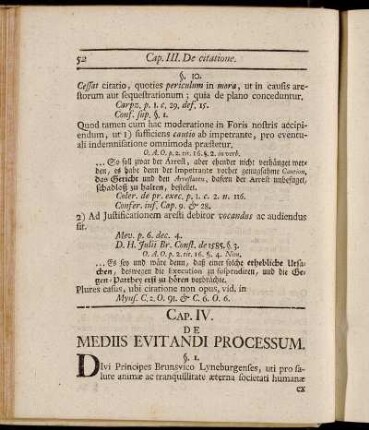 Cap. IV. De Mediis Evitandi Processum.