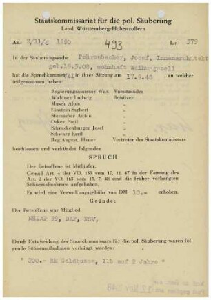Fehrenbacher, Josef
