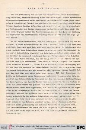 7: Mode und Uniform