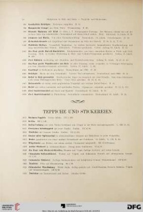 Teppiche und Stickereien (Nr. 1011-1032)