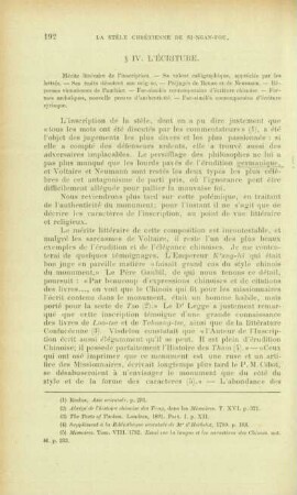 § IV. L'écriture