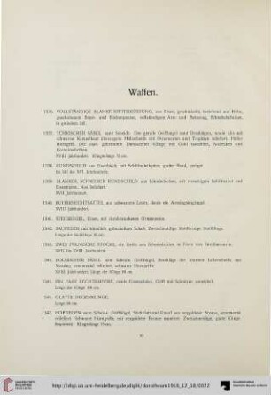 Waffen (Nr. 1336-1359)