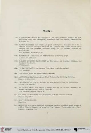 Waffen (Nr. 1336-1359)