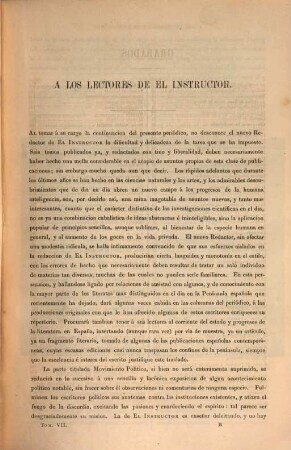 El Instructor : ó repertorio de historia, bellas letras y artes, 7. 1840