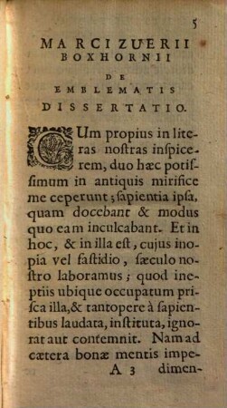 Marci Zueri Boxhorni Emblemata politica : accedunt dissertationes politicae de Romanorum Imperio et quaedam aliae
