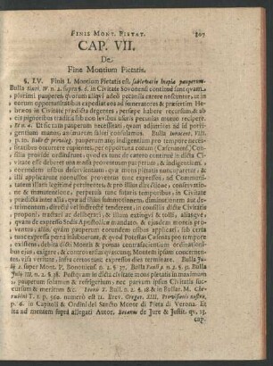 Cap. VII. De Fine Montium Pietatis.