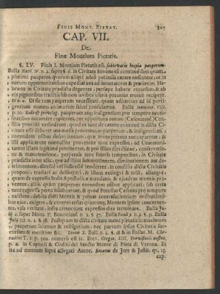 Cap. VII. De Fine Montium Pietatis.