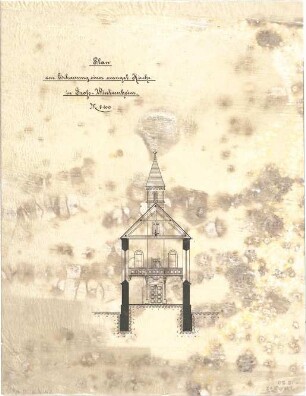 Schmidt, Heinrich von; Groß - Winternheim; Ev. Kirche - Querschnitt