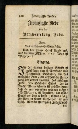 410-454, Zwanzigste Rede von der Verzweiflung Judä