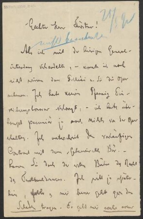 Brief an Adolph Fürstner : 25.05.1892