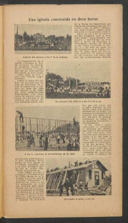 Una iglesia construida en doce horas