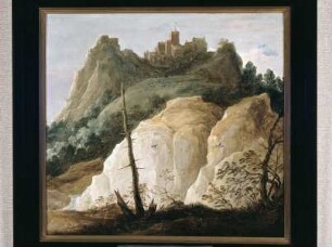 Felsige Landschaft mit Burg