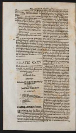 Relatio CXXV.