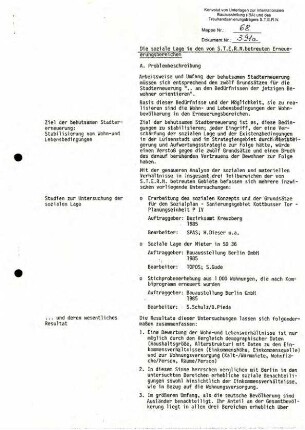 Arbeitspapier: Soziale Lage im               IBA-Erneuerungsbereich