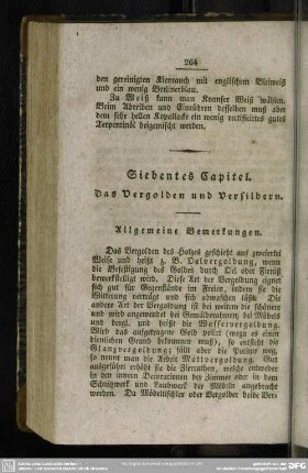 Siebentes Capitel. Das Vergolden und Versilbern