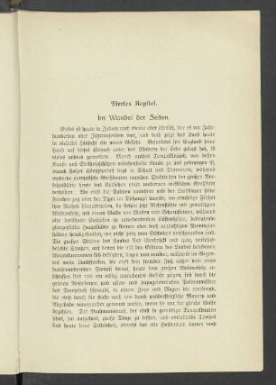 Viertes Kapitel. Im Wandel der Zeiten