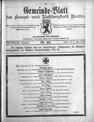 1917,24: Nr. 24, 17. Juni 1917