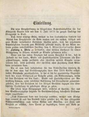 Der Wegweiser durch den neuen bayerischen Civilprozeß : (Gesetz vom 29. April 1869)