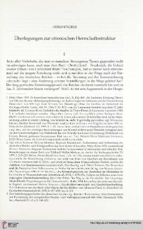 Überlegungen zur ottonischen Herrschaftsstruktur