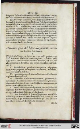 Rationes quae ad hanc decisionem moverunt Professores sunt sequentes