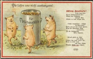 Wir lassen uns nicht aushungern!
