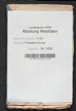 Abgaben aus Amelunxen an das Stift