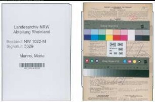 Entnazifizierung Maria Manns , geb. 19.02.1899 (Postbeamtin)