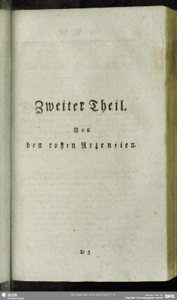 Zweiter Theil. Von den rohen Arzeneien
