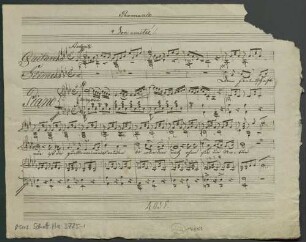 Ton amitié, V, pf, V, guit, As-Dur - BSB Mus.Schott.Ha 3725-1 : [heading:] Romance // Ton amitié.