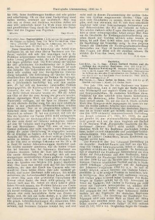 56-61 [Rezension] Luckey, Hans, Johann Gerhard Oncken und die Anfänge des deutschen Baptismus