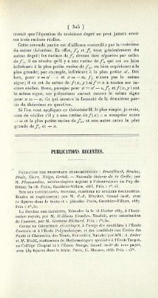Publications récentes.