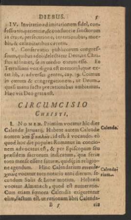 Circumcisio Christi.