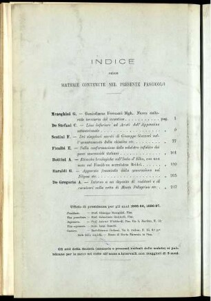 Indice Delle Materie Contenute Nel Presente Fascicolo