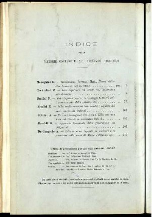 Indice Delle Materie Contenute Nel Presente Fascicolo
