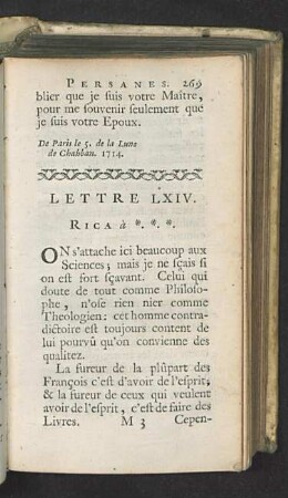 Lettre LXIV.