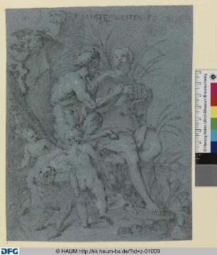 Pan unterweist Daphnis im Flötespielen