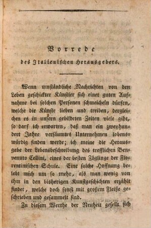Goethe's Werke : Unter des durchlauchtigsten deutschen Bundes schützenden Privilegien, 34. [Benvenuto Cellini. Erster Theil]