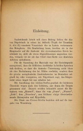 Gleiche Metaphern im Deutschen und Lateinischen aus Ciceros Briefen gesammelt