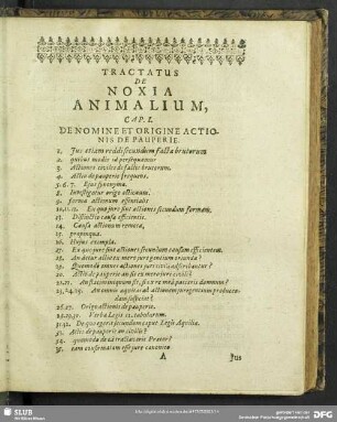 Cap. I. De Nomine Et Orgine Actionis De Pauperie