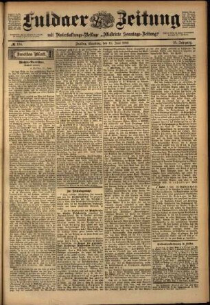 Zweite Ausgabe vom Samstag, den 11. Juni 1898.