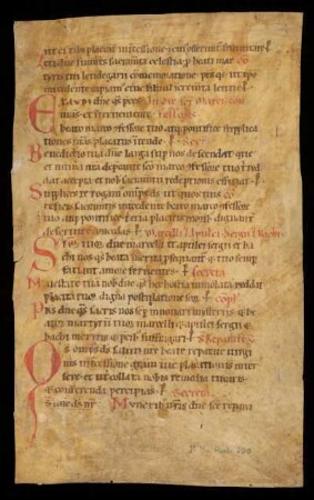 [Sakramentar]; von Leodegarus ep. (2.10.) bis Severus ep. (22.10.)