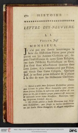 Lettre Dix-Neuvième