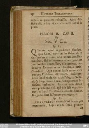 Cap. II. De Sec. V Chr.