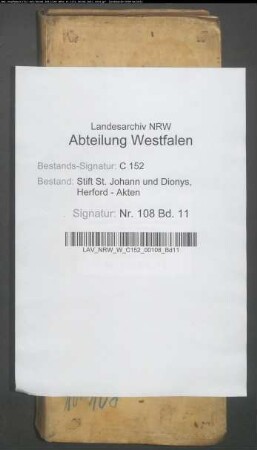 Rechnung der Neustädter Kirche zu Herford.