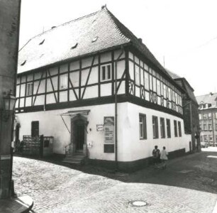 Colditz, Schulstraße 4. Gasthaus (1776). Straßenansicht