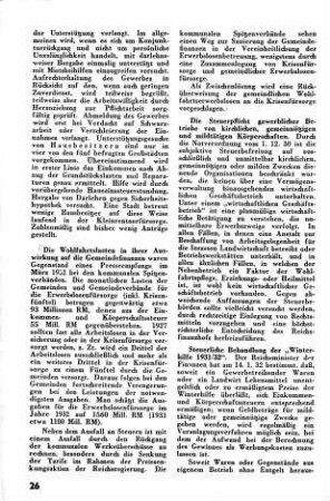 Steuerliche Behandlung der „Winterhilfe 1931/32“ [Fürsorgewesen]