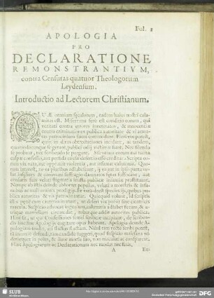 Introductio Ad Lectorem Christianum