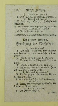 Neunzehnter Abschnitt. Fortsetzung der Mythologie