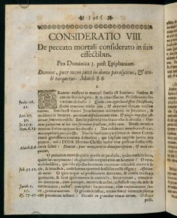 56-64, CONSIDERATIO VIII. De peccato mortalo considerato in suis effectibus.