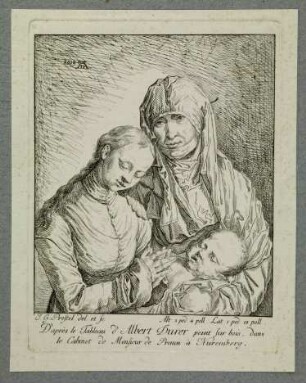 Die heilige Anna Selbdritt mit dem schlafenden Kinde